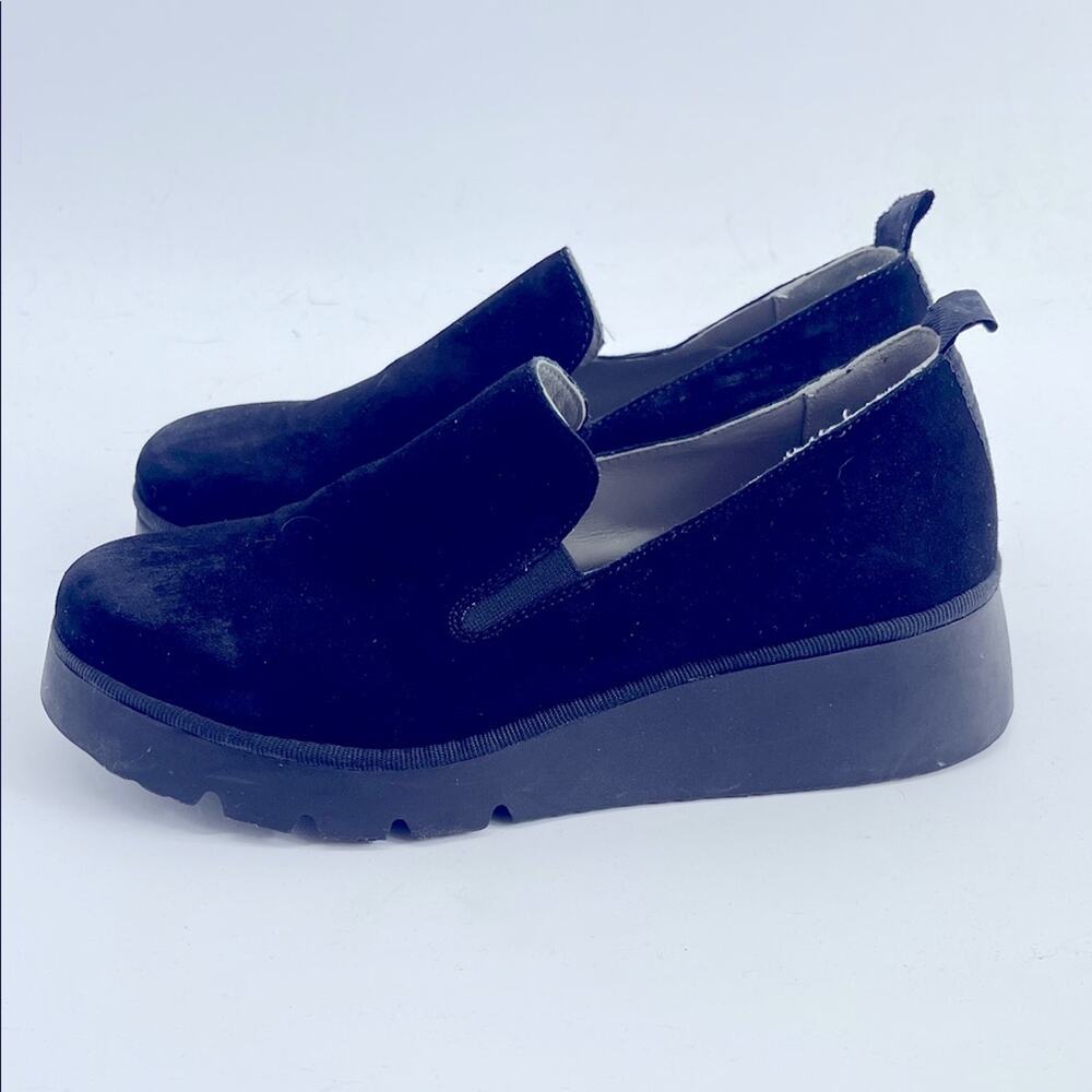 Fly London Pece suede platform wedge lugged sole loafer shoes sz 39